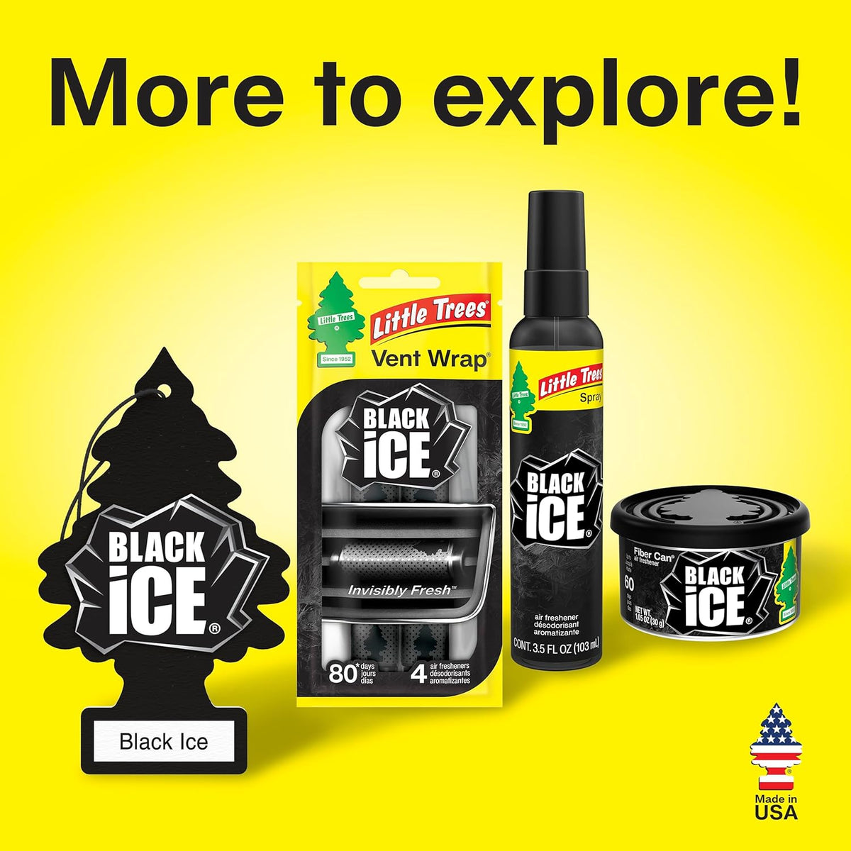 Car Air Freshener | Vent Wrap Provides Long Lasting Scent, Invisibly Fresh | 16 Air Fresheners | Black Ice
