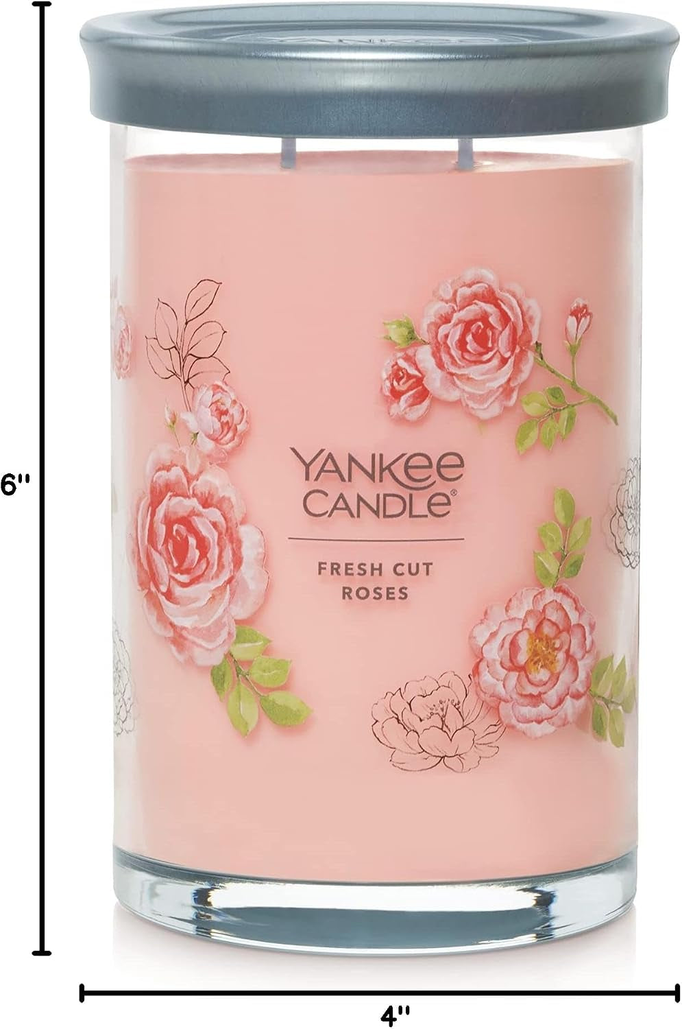 Fresh Cut Roses Scented Candle, 20Oz Large Tumbler