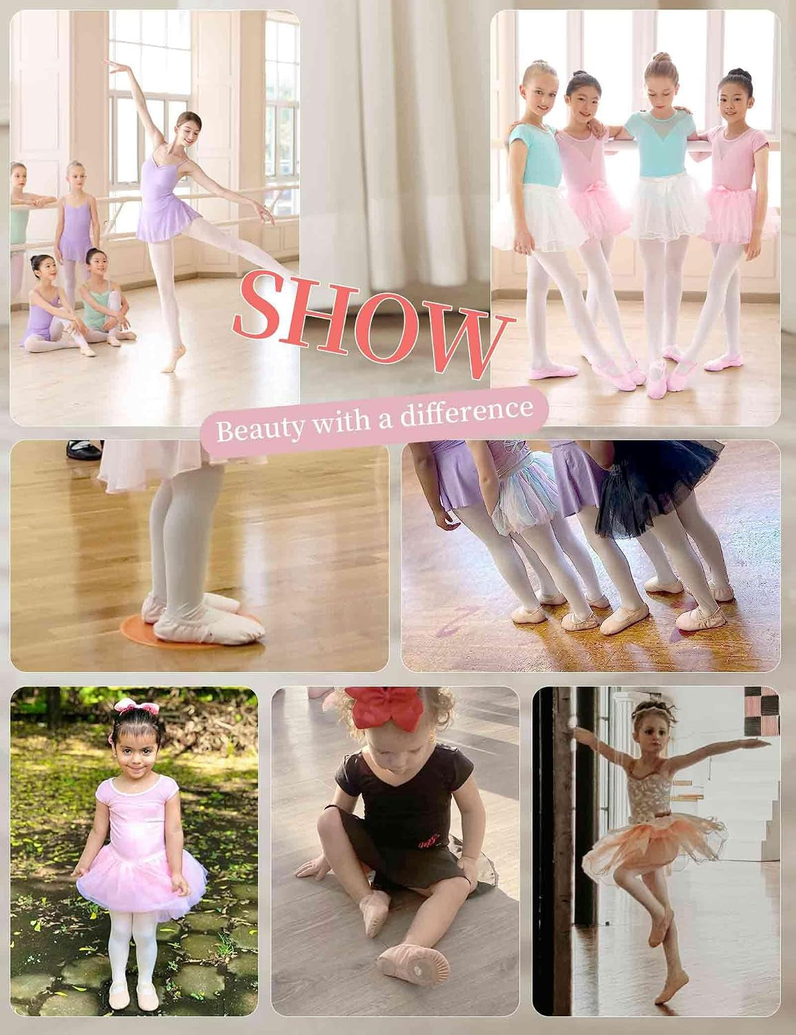 Toddler Girls Boys Ballet Shoes PU Leather Dance Slippers for Little/Big Kids