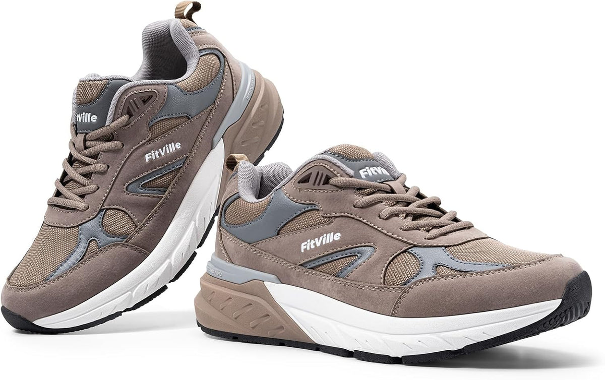 Wide Walking Shoes for Men Extra Wide Width Sneakers with Arch Support for Flat Feet Heel Pain Relief Plantar Fasciitis - Rebound NEO V1