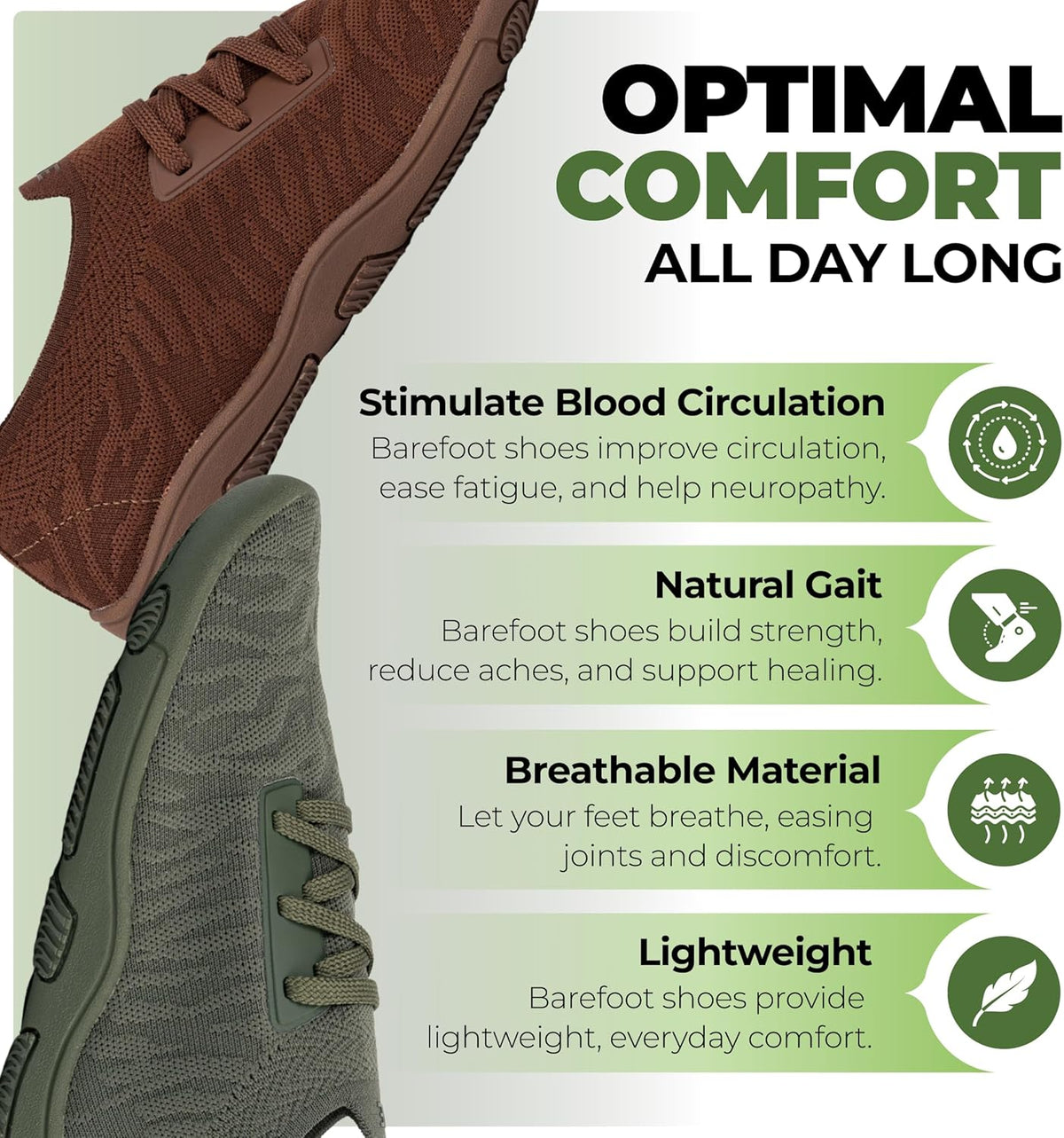 Comforto Max – Ultra-Stretching & Soft Barefoot Shoes | Lightweight Non-Slip & Zero-Drop Sole Summer Boots | Minimalist Comfortable Walking Shoes for Women Men