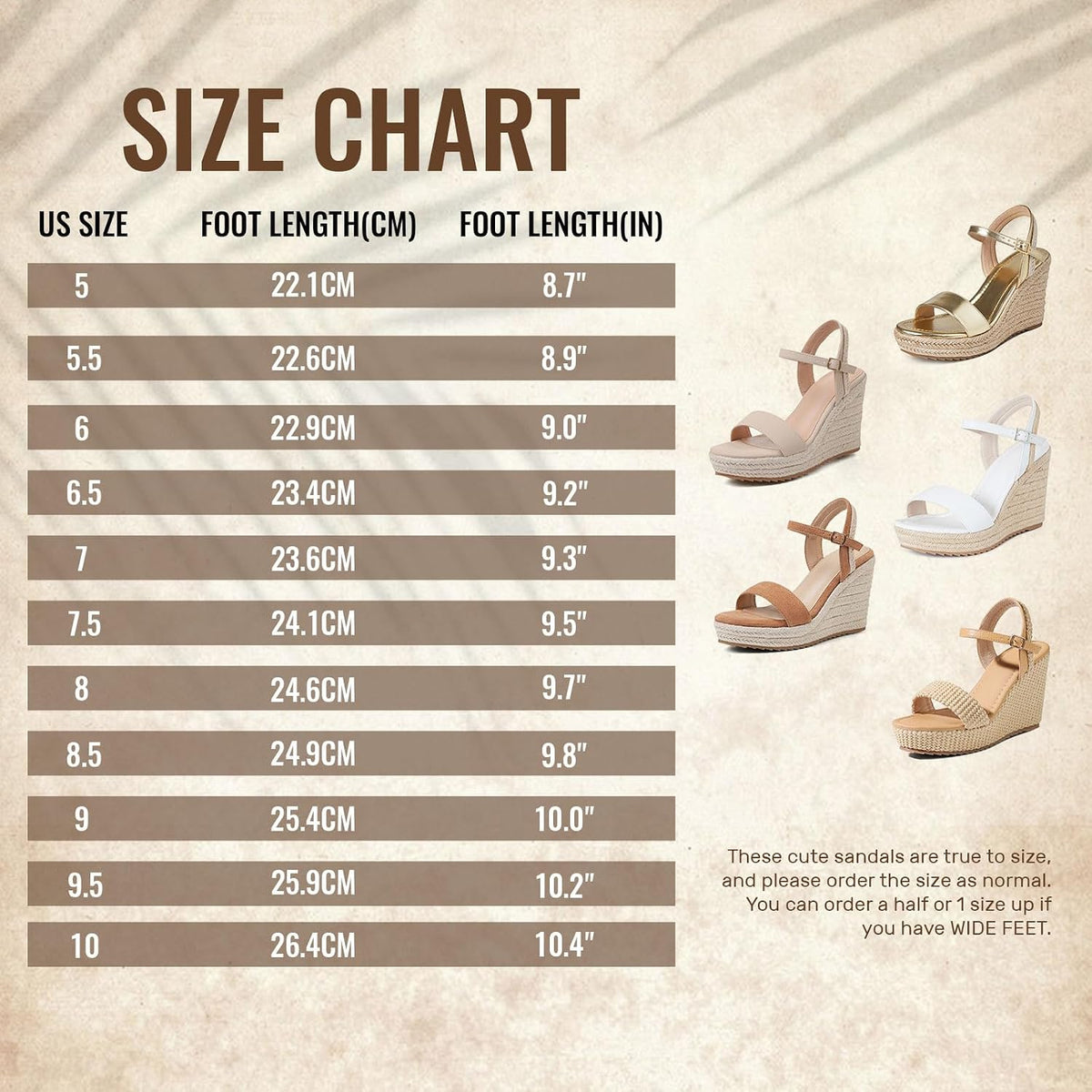 Wedges Heels Sandals for Women- Open Toe Espadrille Platform Sandal
