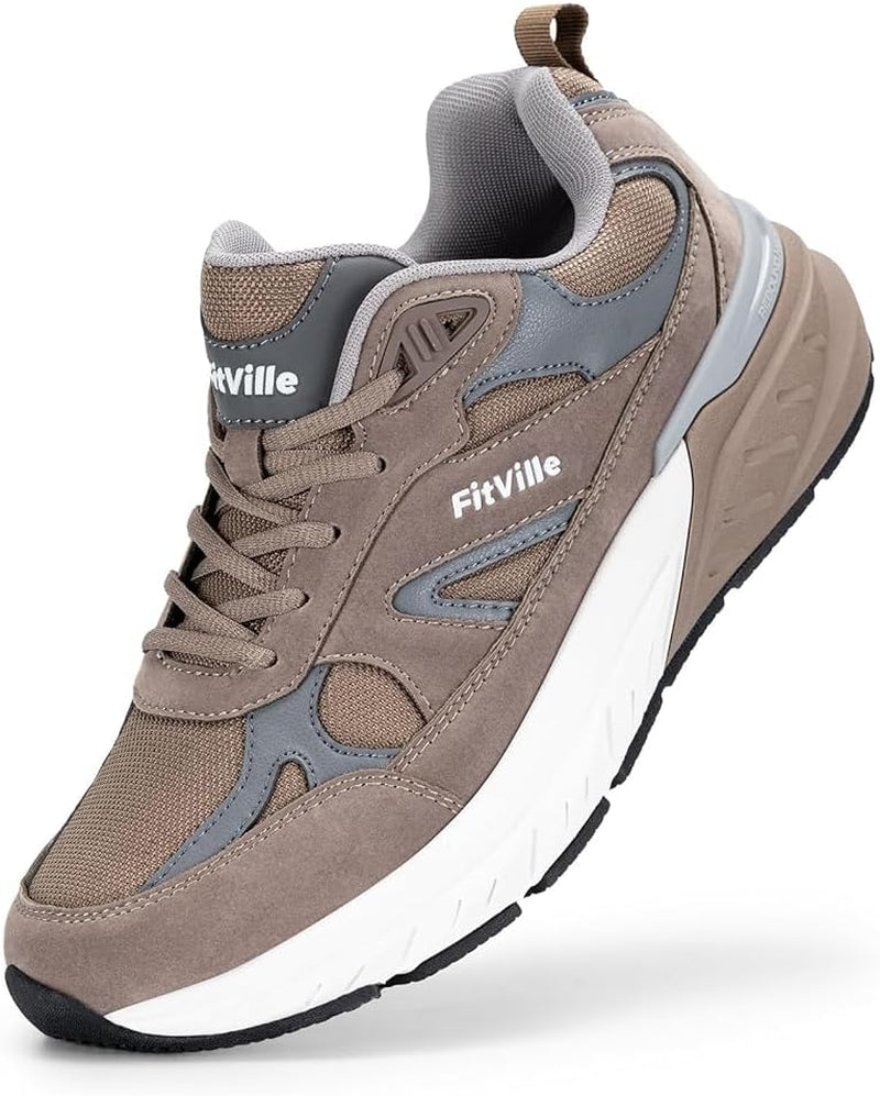 Wide Walking Shoes for Men Extra Wide Width Sneakers with Arch Support for Flat Feet Heel Pain Relief Plantar Fasciitis - Rebound NEO V1