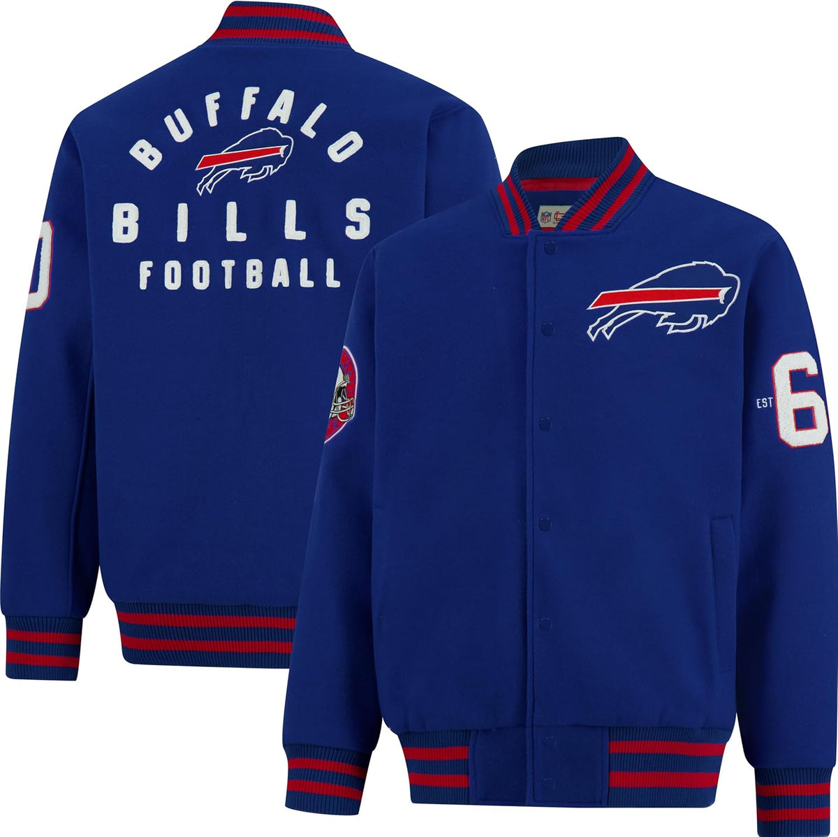 Men'S NFL Official Classic Varsity Coaches Jacket Coat