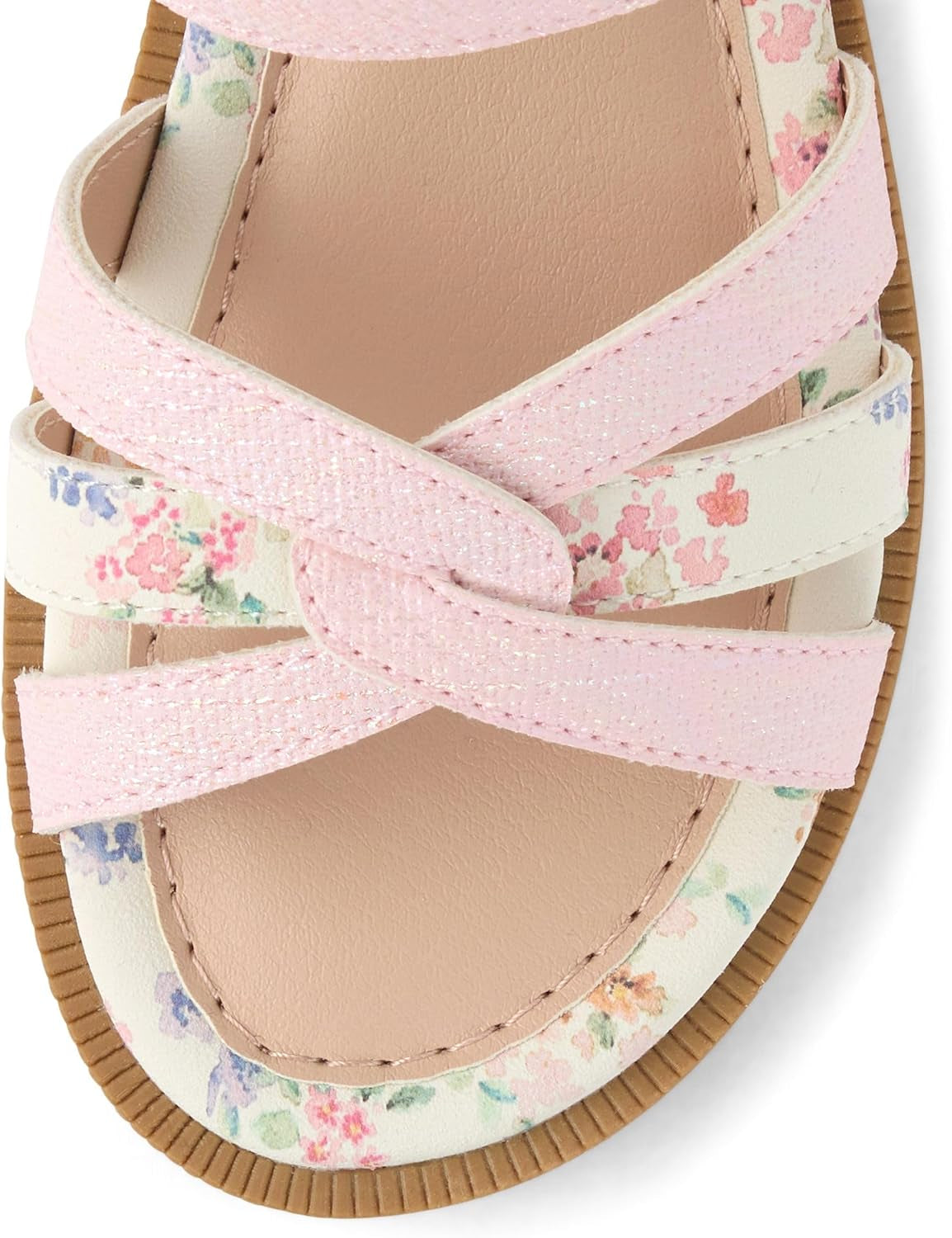 Girls' Toddler Flat Sandal with Adjustable Ankle Strap