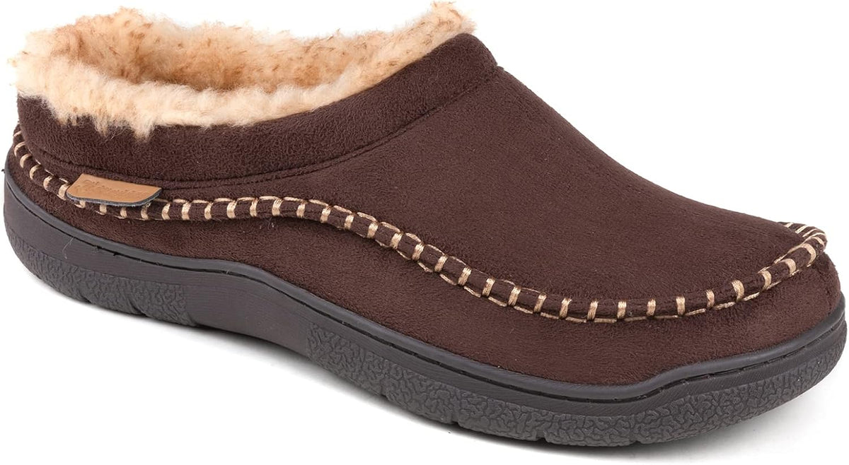 Men'S Slip on Moccasin Slippers Indoor Outdoor