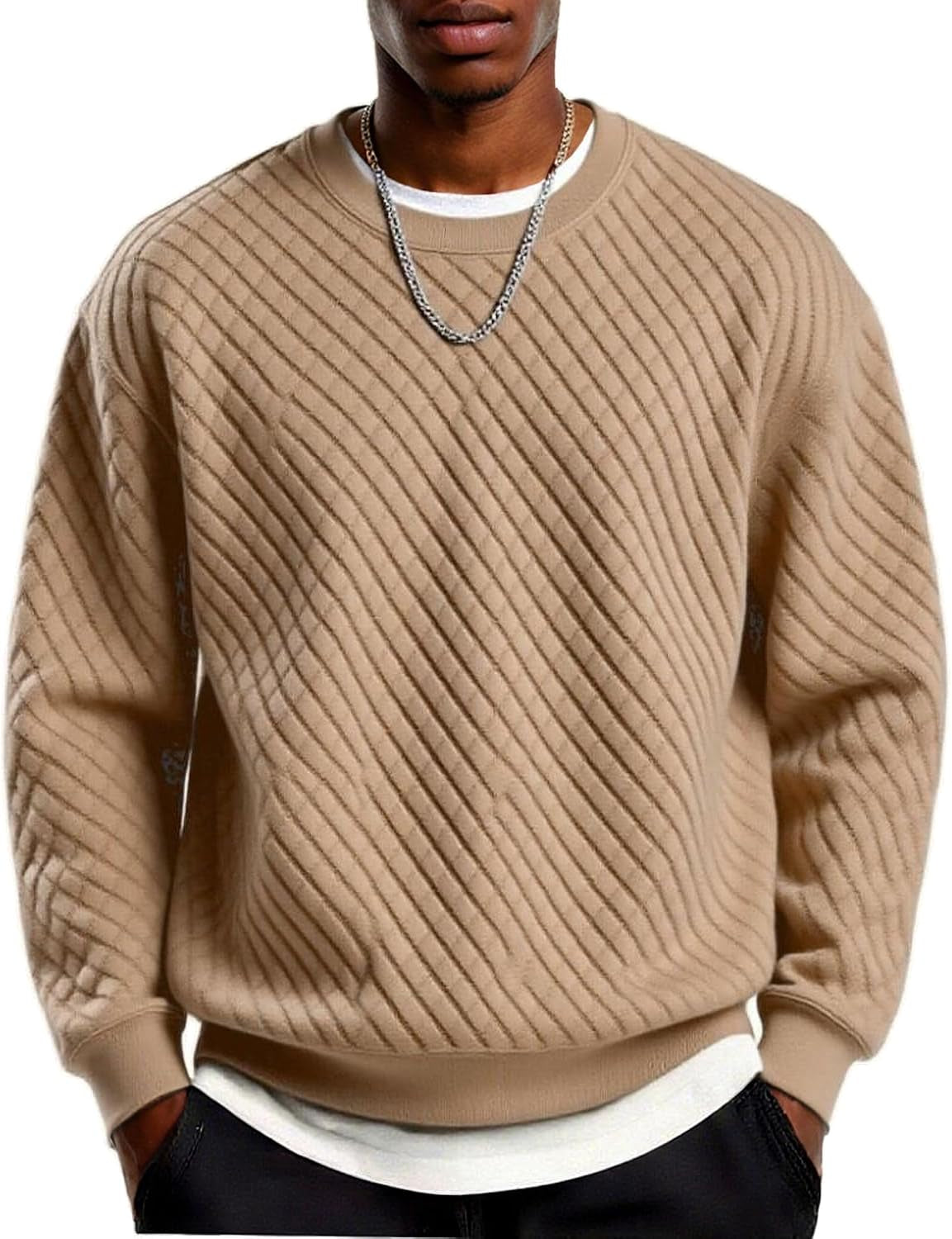 Men'S Crewneck Sweatshirts Long Sleeve Casual Pullovers Sweaters