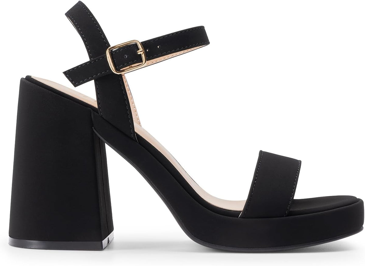 Heels for Women Block Chunky Platform Sandal