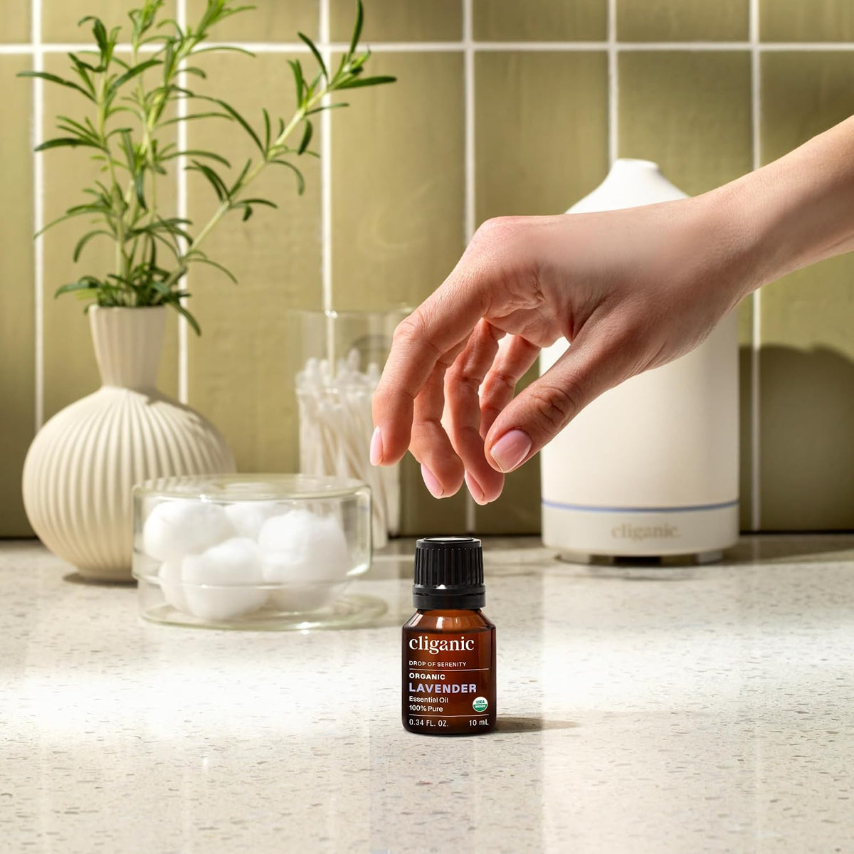 Organic Lavender Essential Oil for Diffuser, 100% Pure 1 Fl Oz