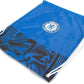 Chelsea Football Club Official Drawstring Gym Bag, Blue and Black Fusion Pattern, Nylon Sports Bag with Team Crest, 45 X 45 X 35 Cm