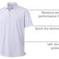 Mens Golf Shirt Short Sleeve Dry Fit Print Moisture Wicking Performance Patterns Collared Polo Shirt