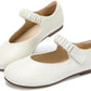Girls Mary Jane Shoes Soft Sole Comfortable Ballerina Flat Ballet Dress Shoes for Little Kids Patent Leather School Wedding Party Wide Feet Friendly