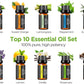 400Ml Aromatherapy Essential Oil Diffuser 10 Oils Gift Set, Dark