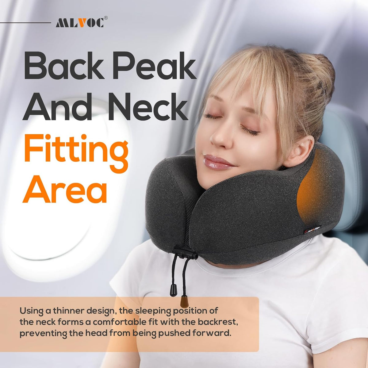 Airplane Travel Neck Pillow for Sleeping, 3D-Eye Mask & Earplugs Kit