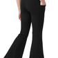 Girls Flare Leggings with Pockets High Waisted Yoga Dance Pants