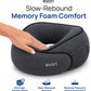 Memory Foam Travel Neck Pillow, 360° Support for Airplane & Car