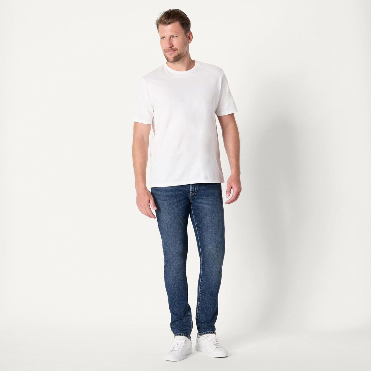 Men'S Low Stretch Slim-Fit Jean, Tapered Leg, Vintage Inspired Midweight Denim
