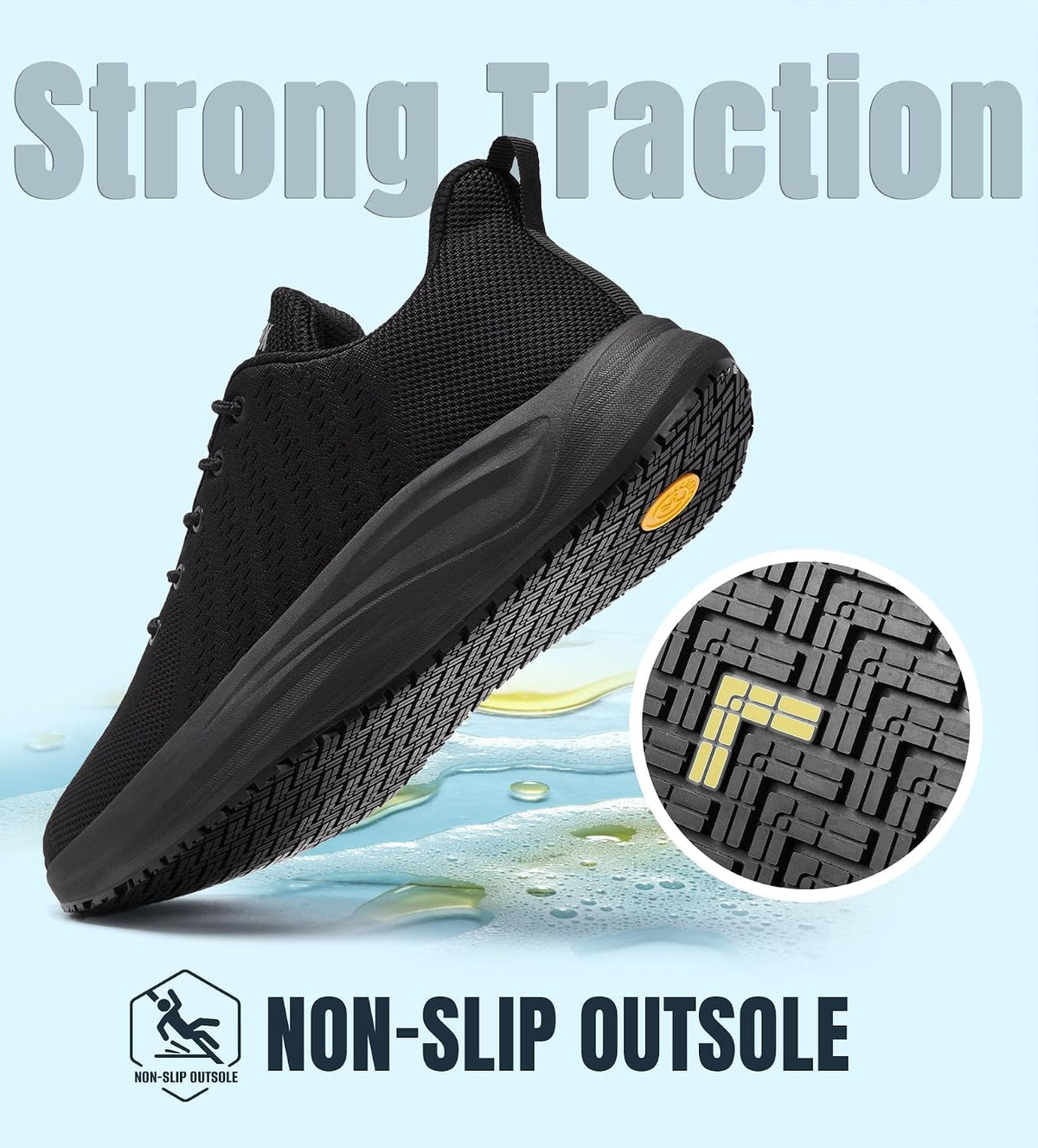 Men'S Non Slip Work Shoes Restaurant Kitchen Nurse Food Service