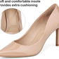 Women'S Comfortable Stiletto Pumps 3 Inch Elegant Gorgeous Closed Pointed Toe Slip on Solid High Heels for Ladies Wedding Dress Shoes