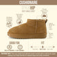 Hip-3 Genuine Suede Leather Ankle Boots for Women – Pull on Cozy Faux Fur Boots Womens Shoes with Comfortable Memory Foam