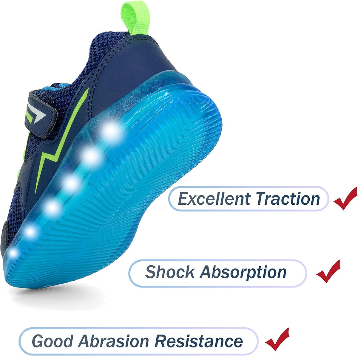Toddler Boys Girls Light up Shoes LED Flashing Lightweight Mesh Breathable Adorable Running Sneakers for Toddler and Little Kid