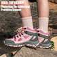 Kids Hiking Boots Waterproof Durable TPR Traction Outsole Anti-Skid Athletic Lace up Hiking Shoes for Outdoor Adventure