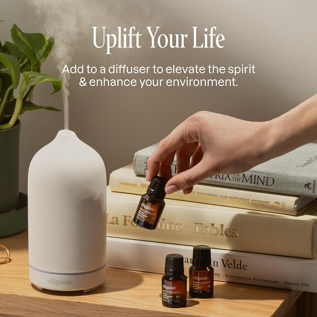 Organic Essential Oils Set for Home Diffuser, 100% Pure, Top 8