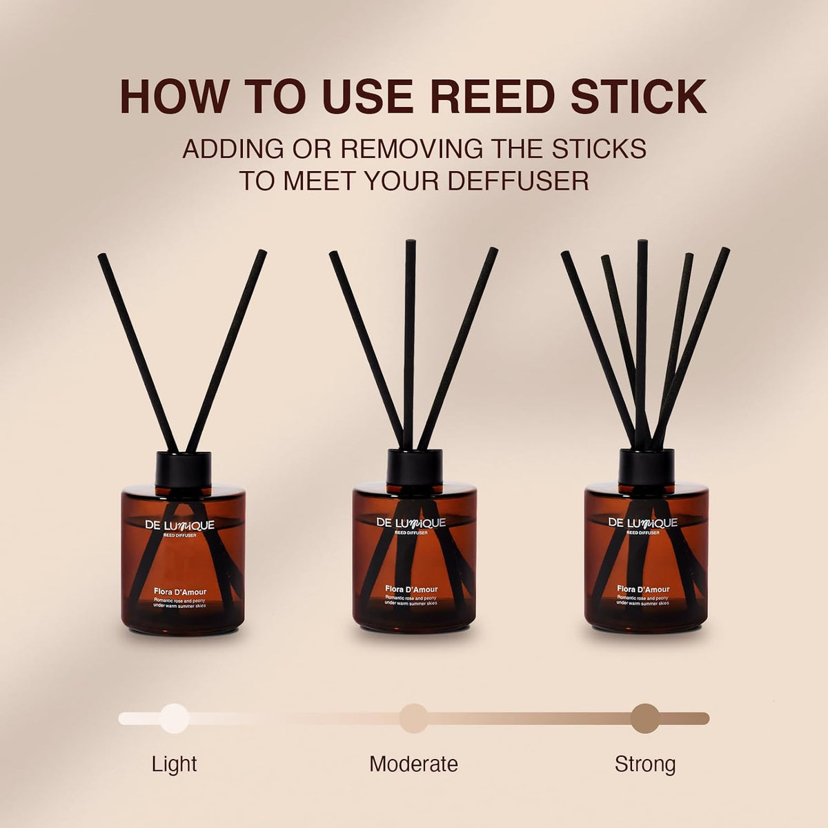 Golden Reverie Scent Aroma Diffuser for Home – Reed Diffuser with Essential Oils – Long Lasting Room Scent Diffuser, Vanilla Pear Scent – 150Ml