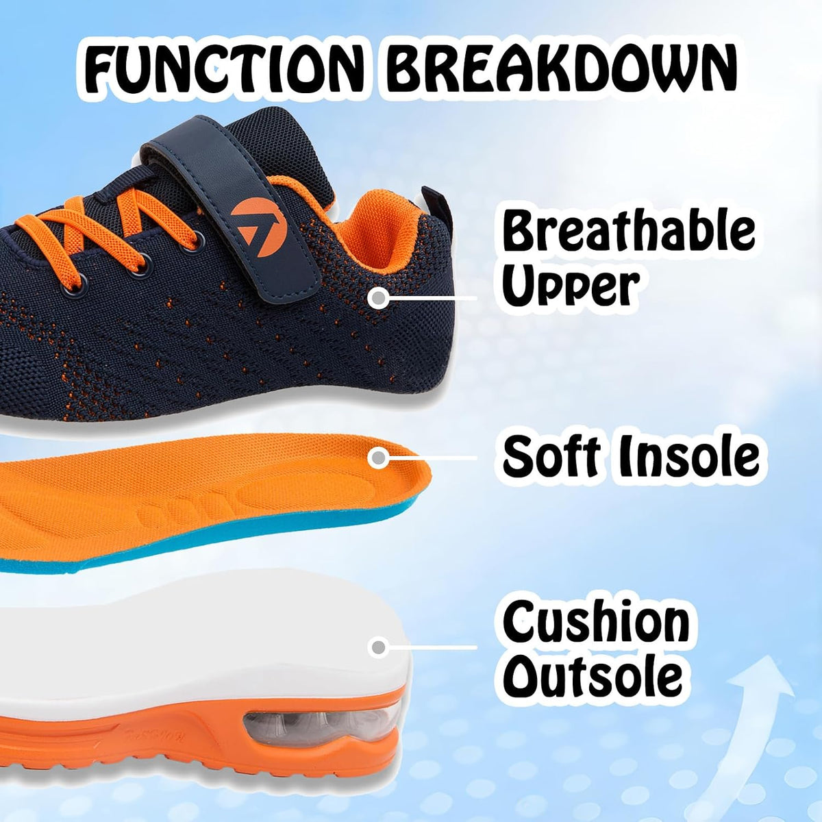 Boys Sneakers Girls Running Shoes Kids Tennis Shoes Training Lightweight Breathable Sport Shoe Fashion Athletic Walking Shoes