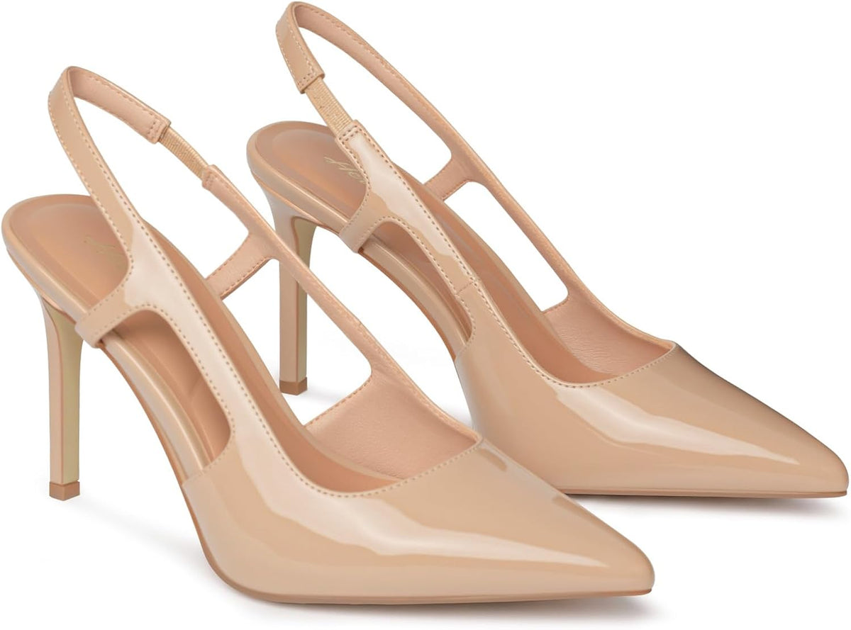 Slingback Heels for Women, Stiletto High Heels, Pointed Toe Pumps