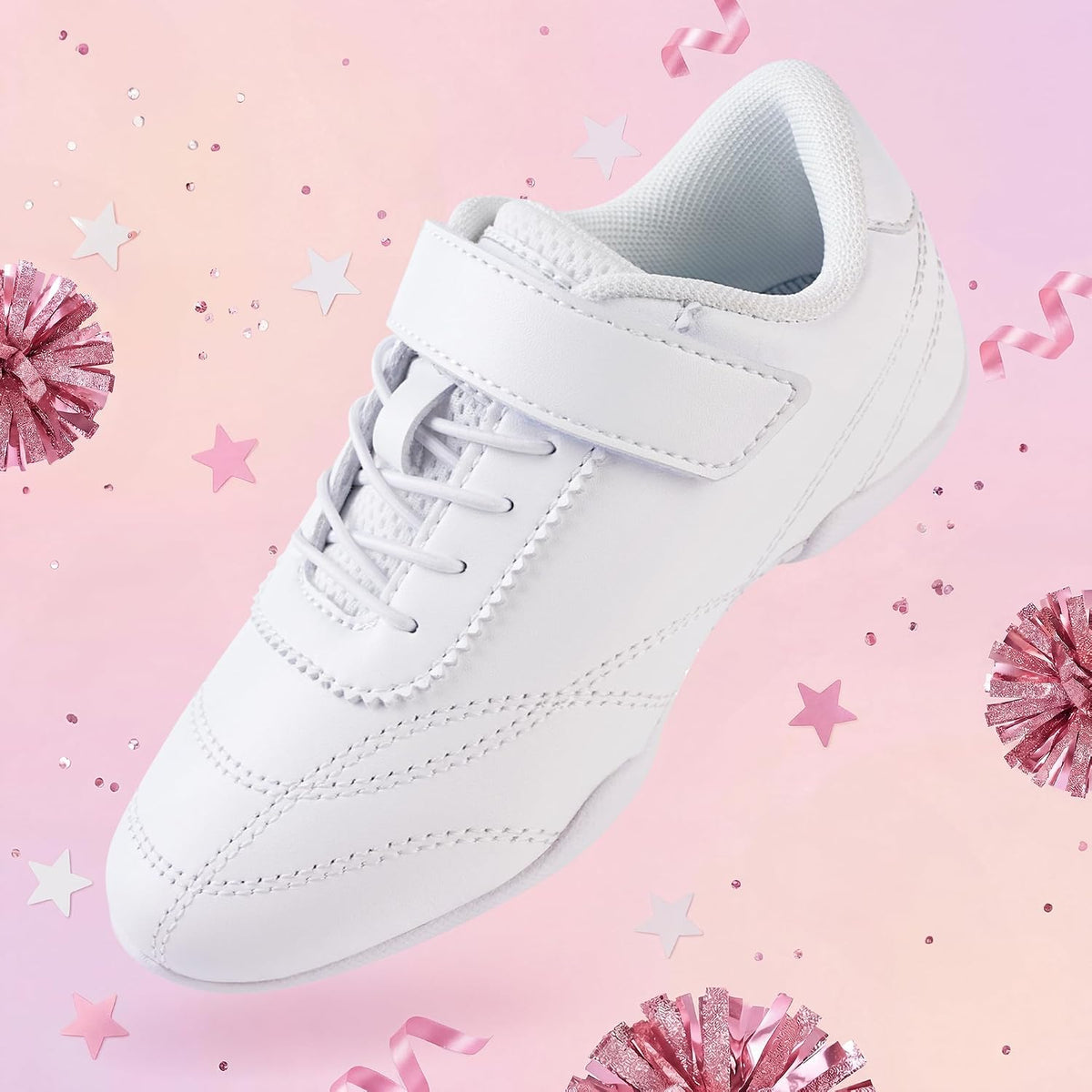Cheer Shoes Girls Leather Dance Sneakers
