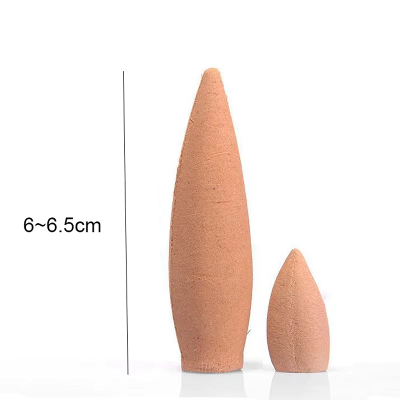 100G Natural Oversized Backflow Incense Cones 30 Minutes Sandalwood Lavender Scents for Home Jasmine Big Cone Incense