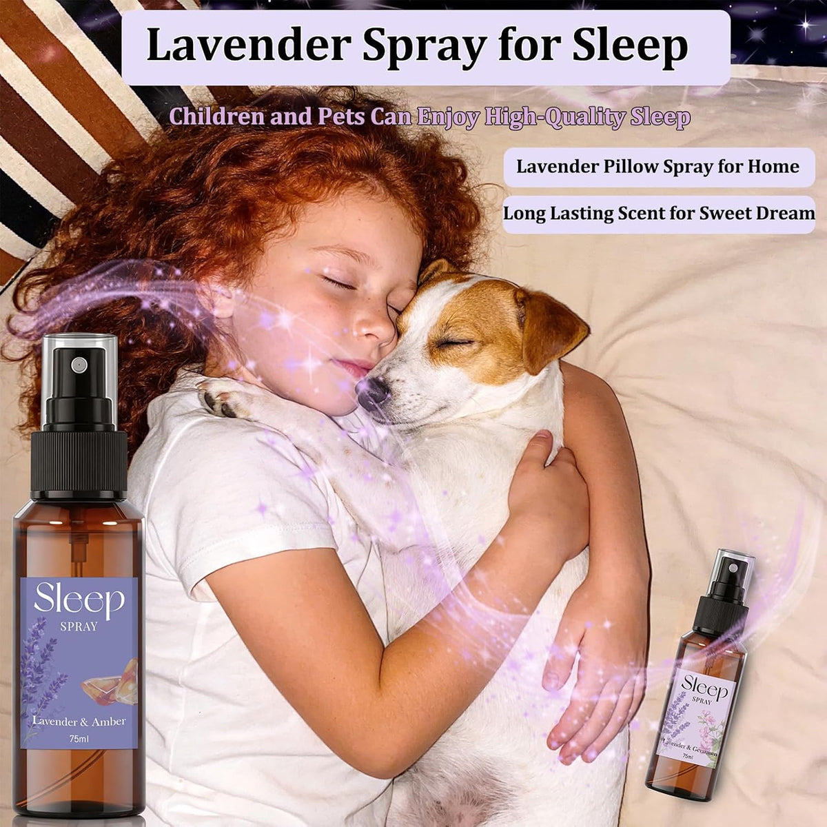 Lavender Sleep Pillow Spray with Essential Oil, 4-Scent, 4 X 2.5 FL OZ