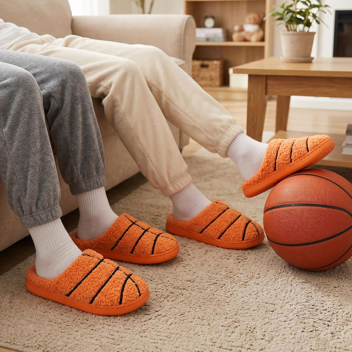 Kids Slippers, Warm Plush House Shoes with Non-Slip Sole