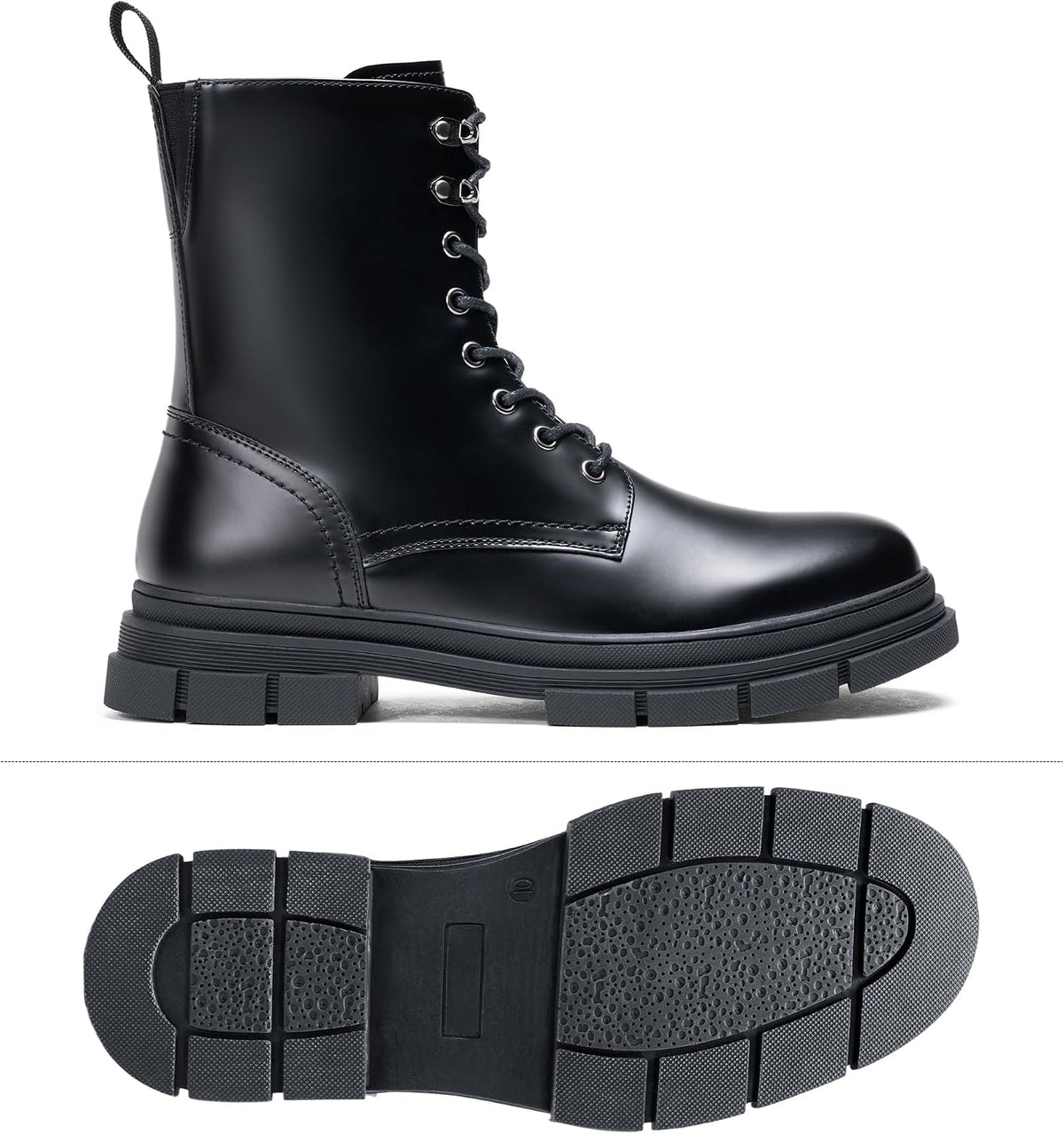 Mens Boots High Top Motorcycle Combat Boots
