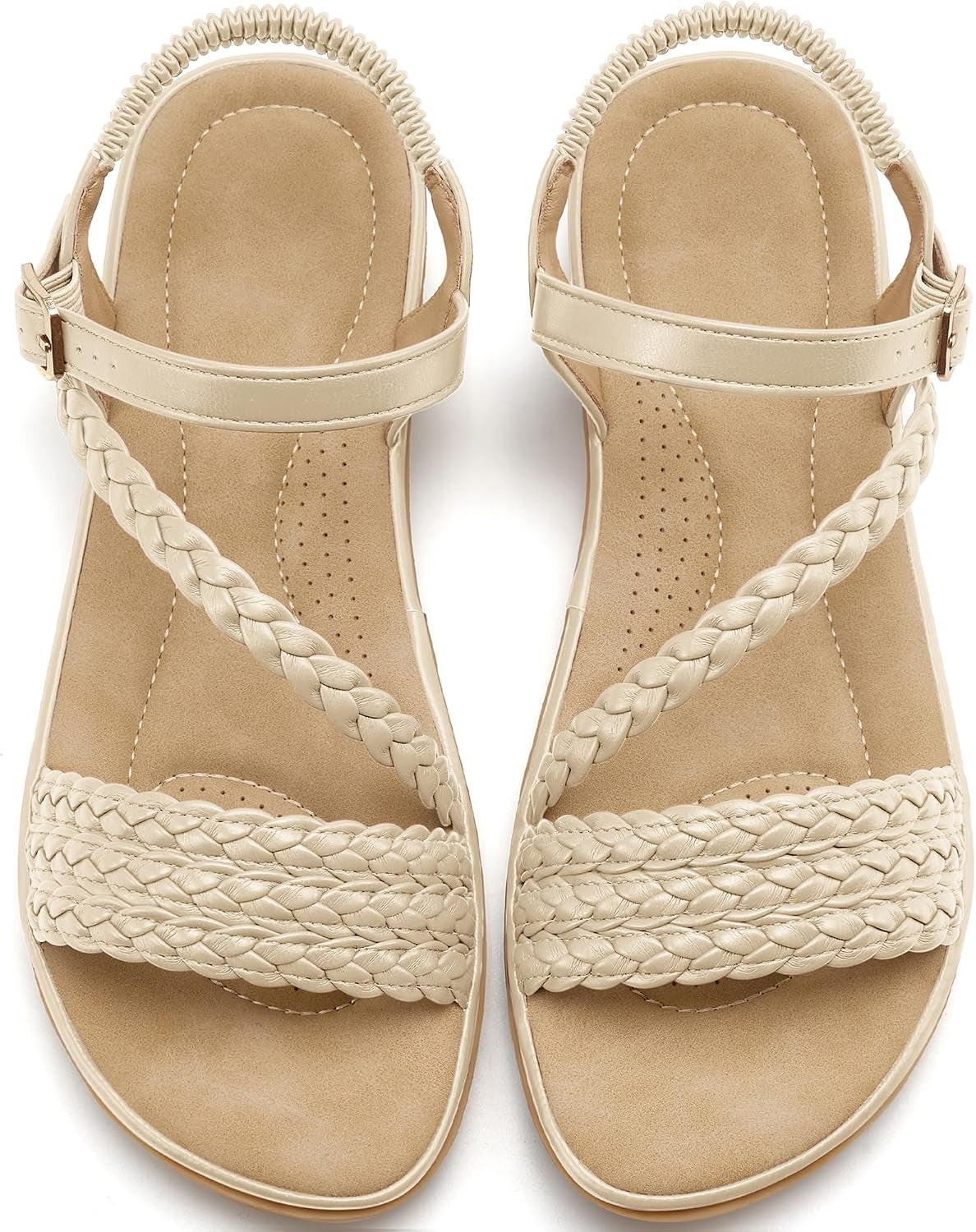 Dressy Womens Sandals Summer: Comfortable Strappy Flats Sandals Women - Casual Walking Woman Shoes