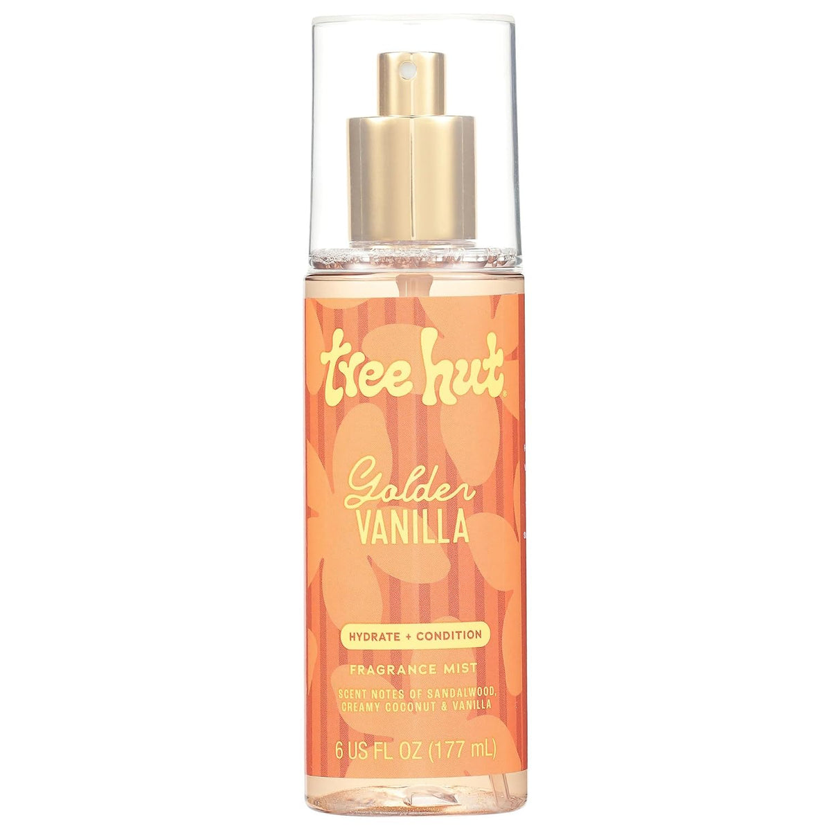 Golden Vanilla Hair & Body Mist, Alcohol-Free Body Spray, 6 Fl Oz