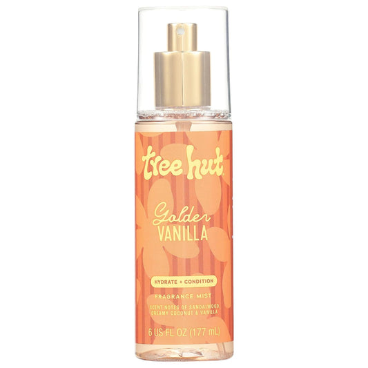 Golden Vanilla Hair & Body Mist, Alcohol-Free Body Spray, 6 Fl Oz