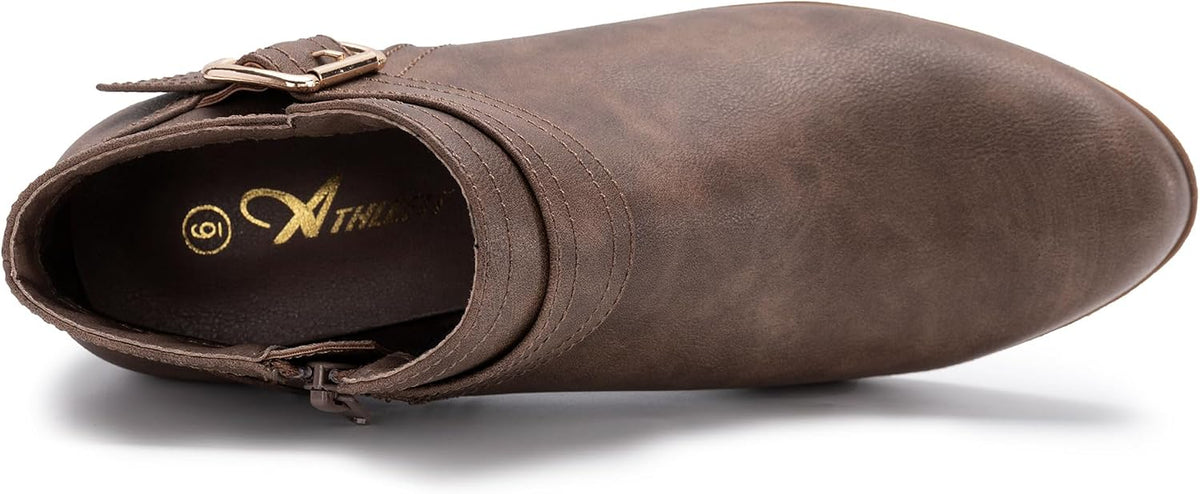 Women'S Chunky Low Heel Short Ankle Boots