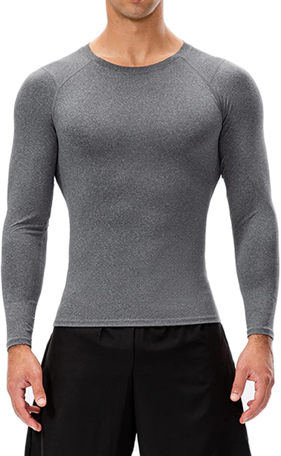 1/3 Pack Men'S Compression Shirts Long Sleeve Athletic Workout Base Layer Quick Dry Fit Basketball Football Tops Undershirts