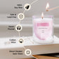 Rose Scented Candles, Pink Floral Aromatherapy Candle Gifts for Women Lover