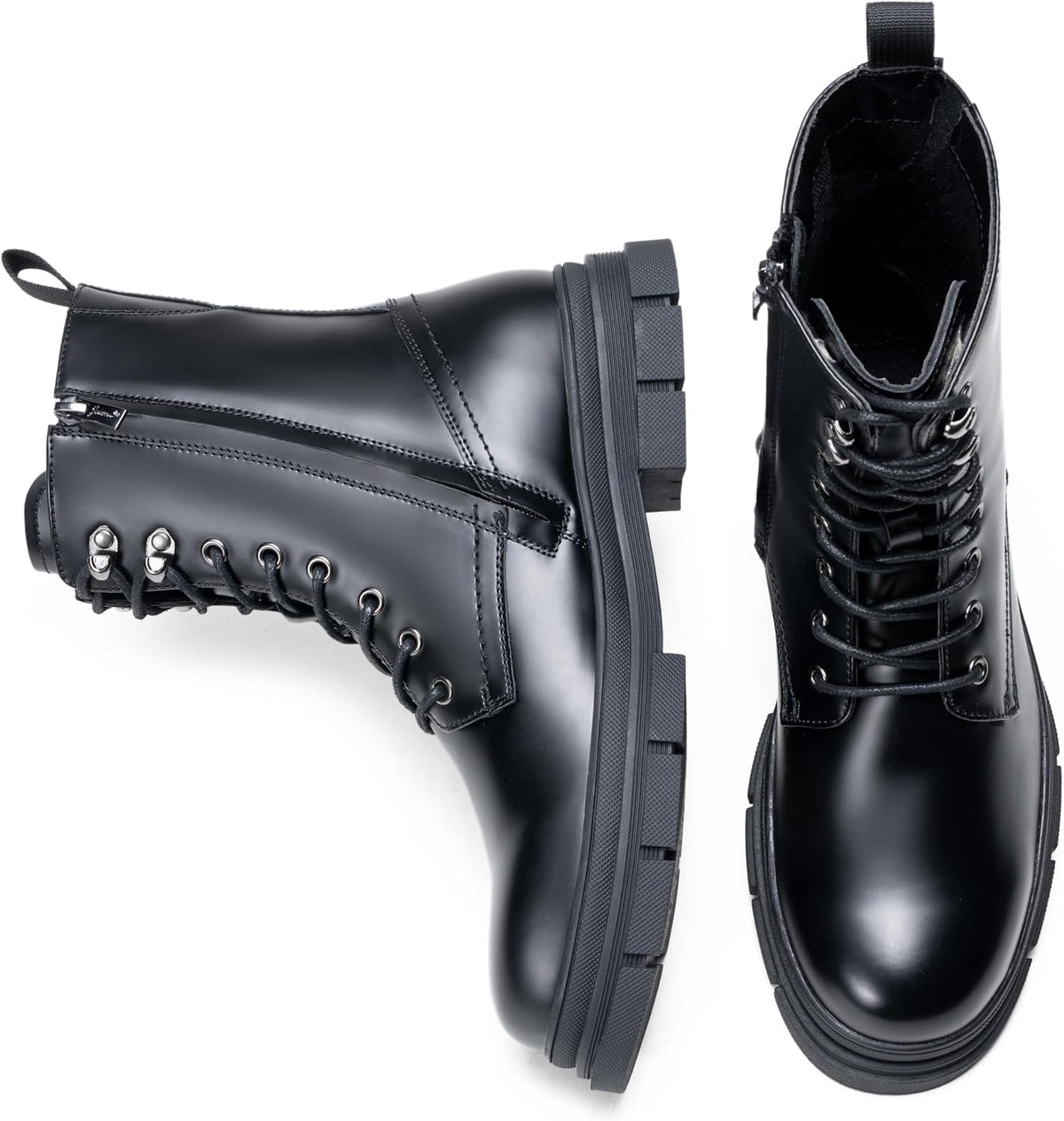 Mens Boots High Top Motorcycle Combat Boots