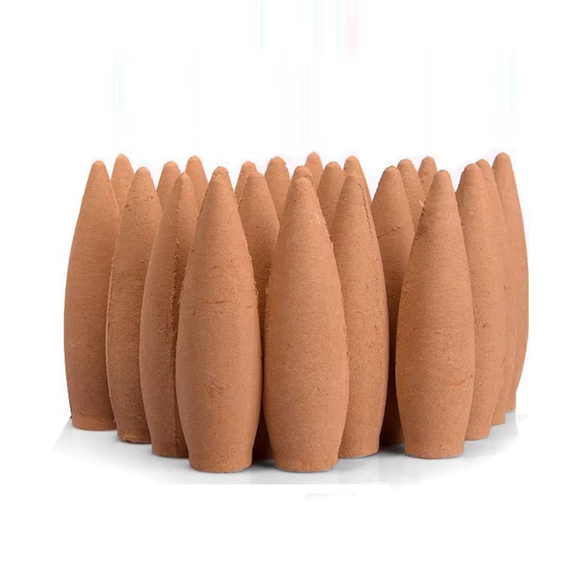 100G Natural Oversized Backflow Incense Cones 30 Minutes Sandalwood Lavender Scents for Home Jasmine Big Cone Incense