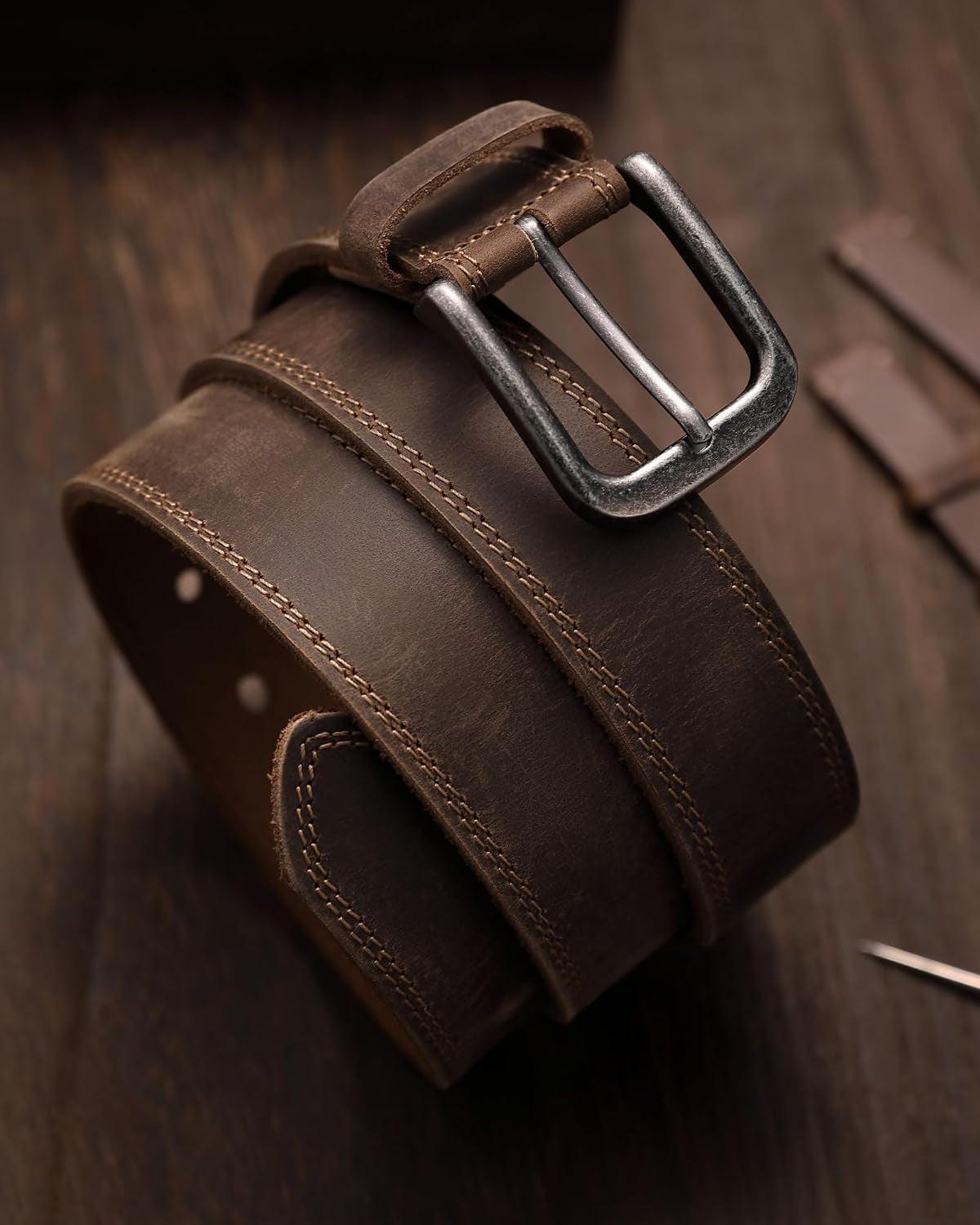 Mens Belts Leather 35Mm for Jeans - Tough at Work, Sharp Daily