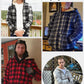 Heavy Thick Hoodies for Men Plaid Flannel Sherpa Lined Zip up Coat