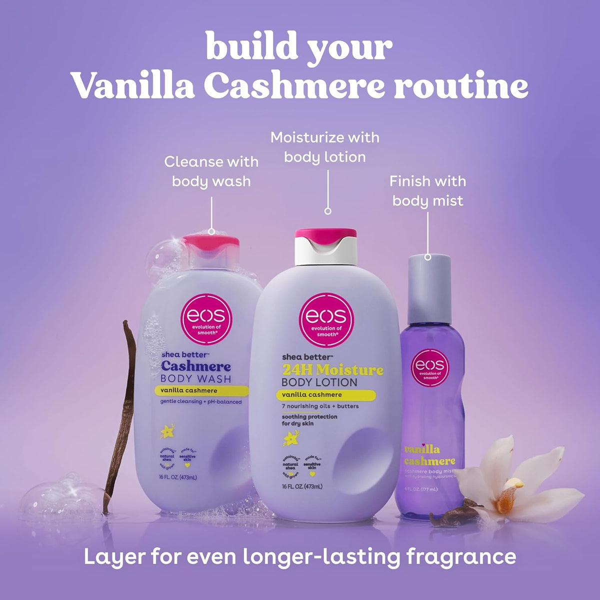 Shea Better Body Lotion- Vanilla Cashmere, 24-Hour Moisture, 16 Fl Oz