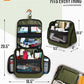 Hanging Travel Toiletry Bag, 18 Compartments - Forest Green