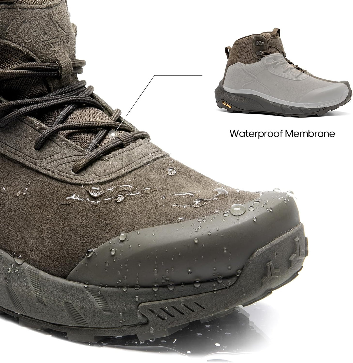 Men'S Waterproof Military Tactical Work Boots