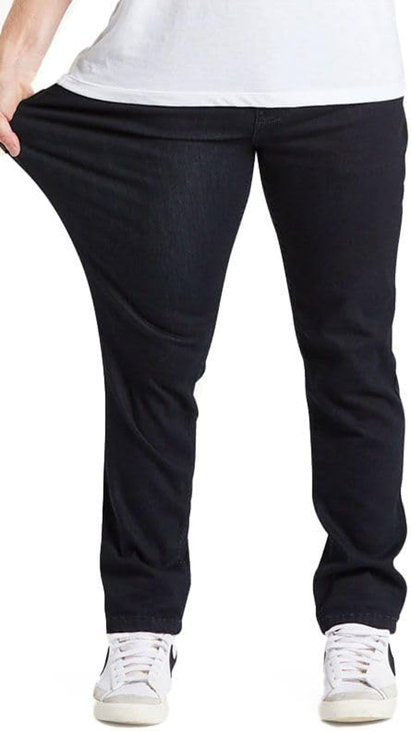 Mens Jeans, Athletic Fit, Stretch Denim Jeans for Men, Comfortable, 4-Way Stretch, Flexible Pants, Size up If Needed