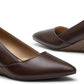 Women'S Low Wedge Heels Closed Toe Pumps Shoes